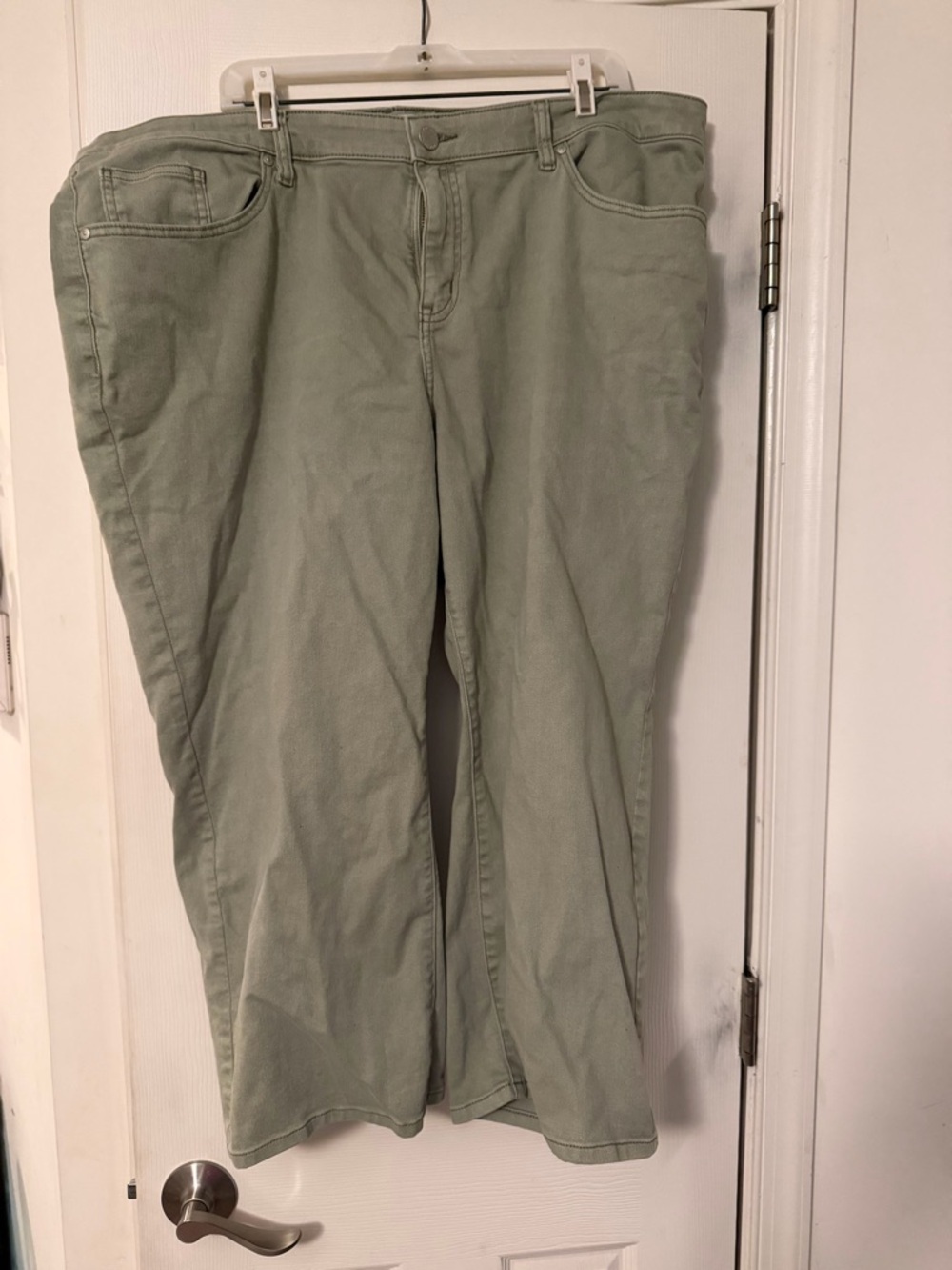 Light Sage Green Cropped Pants